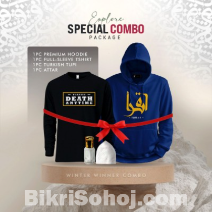 1 Premium Hoodie, 1 Premium Full Sleeve T-Shirt